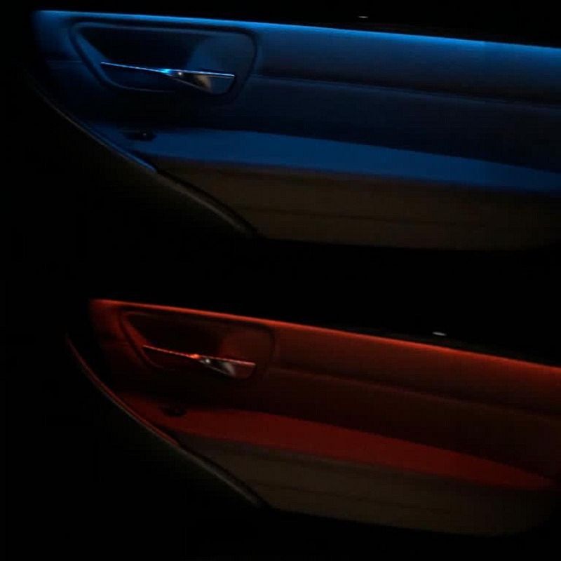 BMW F30 Mavi 2 Renk Ambiyans Aydınlatma