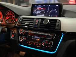 BMW F30 Lci Işıklı Parlak Siyah Klima Paneli