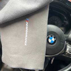 BMW M PERFORMANCE Logolu Mikrofiber Temizlik Bezi Son Teknoloji Araba Için Ultrasoft Bez 30x19cm